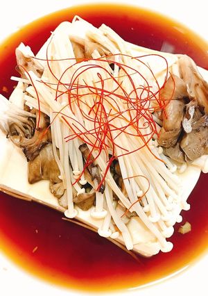 レンジのみで簡単！舞茸豆腐ステーキ-レシピのメイン写真
