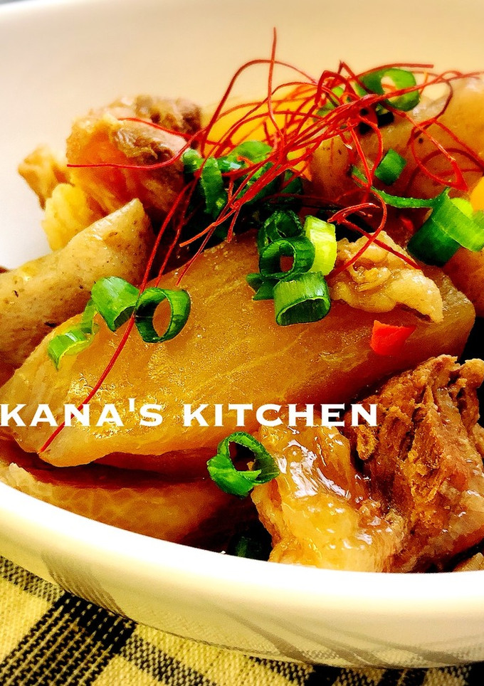 牛すじ☆大根☆蒟蒻のこってり煮物♪♪-レシピのメイン写真