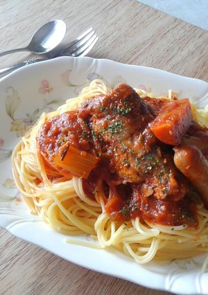 骨まで食べれる秋刀魚とソーセージのパスタ-レシピのメイン写真