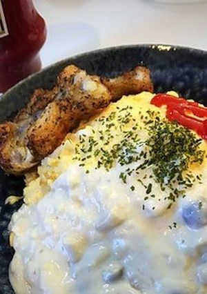 ホタテもどき入りのクリームオムライス-レシピのメイン写真