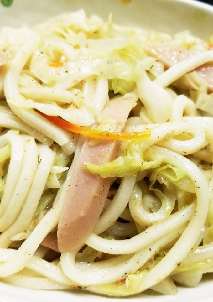 焼きうどん藻塩にんにくソース炒め-レシピのメイン写真