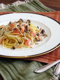 鮭ときのこのクリームパスタ-レシピのメイン写真
