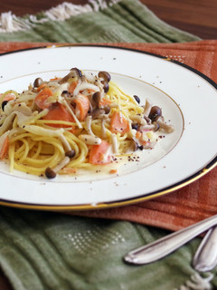 鮭ときのこのクリームパスタ-レシピのメイン写真