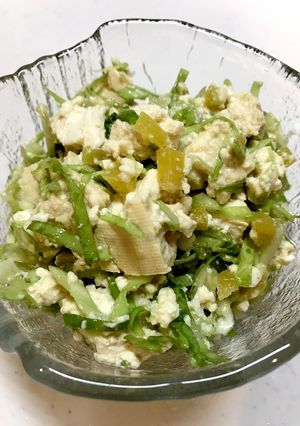 沢庵とお豆腐のサラダ-レシピのメイン写真