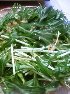 水菜のサラダアンチョビドレッシング-レシピのメイン写真