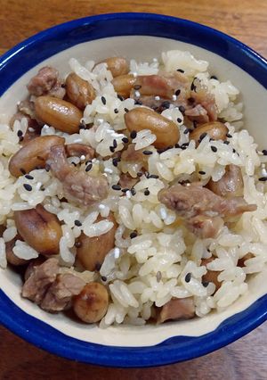 ゆで落花生の炊き込みご飯-レシピのメイン写真