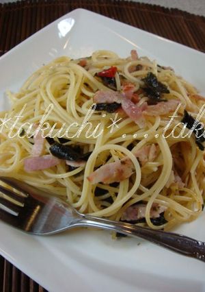 海苔たっぷりのスパゲティー-レシピのメイン写真