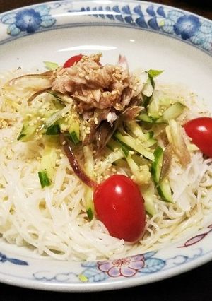 ツナとトマトのぶっかけそうめん-レシピのメイン写真