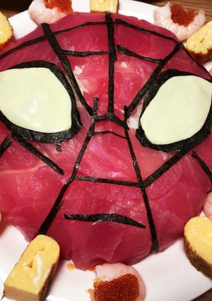 スパイダーマンお寿司ケーキ-レシピのメイン写真
