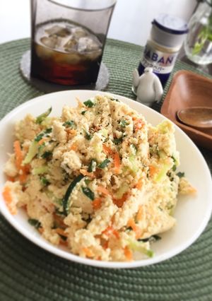 糖質オフ!無限。味噌マヨおからサラダ-レシピのメイン写真