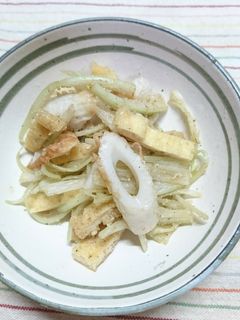 美味!ハスとちくわ、京揚げの酢の物-レシピのメイン写真