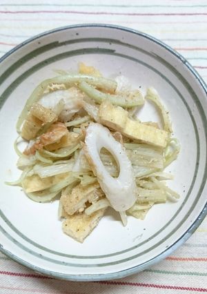 美味！ハスとちくわ、京揚げの酢の物-レシピのメイン写真