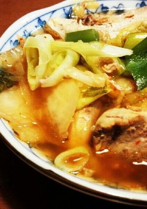 簡単♪ぶりのアラキムチ煮-レシピのメイン写真