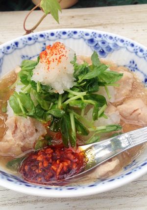 ポリ袋で湯煎する『鶏もものみぞれ煮』-レシピのメイン写真
