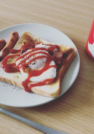 なんちゃってエッグベネディクト風トースト-レシピのメイン写真