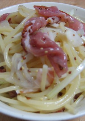 生ハムとサラダオニオンの冷製パスタ-レシピのメイン写真