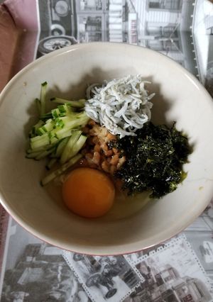 シラスときゅうりの納豆朝ごはん-レシピのメイン写真