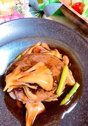 とろーり♪舞茸しょうゆあん♪ハンバーグ♡-レシピのメイン写真