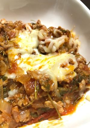 にんじん菜 和風 ミートソース丼-レシピのメイン写真