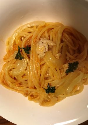 玉ねぎとツナのケチャップ風味パスタ-レシピのメイン写真
