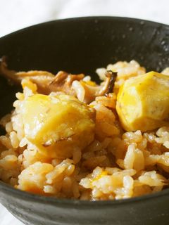 栗入り!炊き込みご飯♪栗が香る♪-レシピのメイン写真