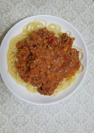 簡単ミートソーススパゲッティー-レシピのメイン写真