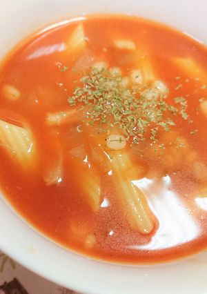 ケチャップで！もち麦入りのミネストローネ-レシピのメイン写真