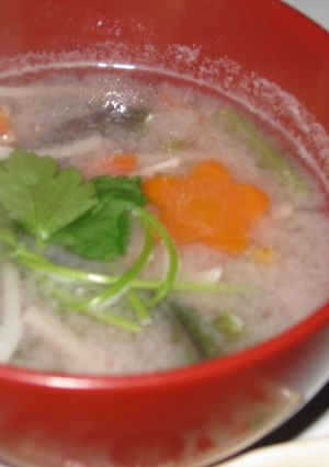 節約ひな祭り・菜の花の白味噌汁-レシピのメイン写真