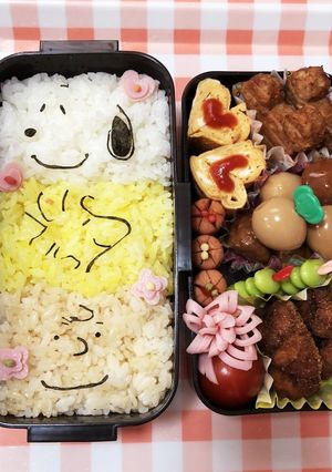 簡単！キャラ弁 スヌーピー-レシピのメイン写真