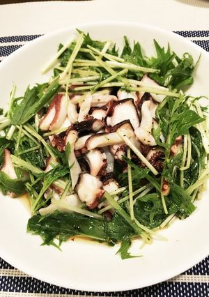 【超簡単】たこと水菜の和風カルパッチョ-レシピのメイン写真