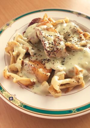 豚肉と茸のソテー ブルーチーズソース-レシピのメイン写真