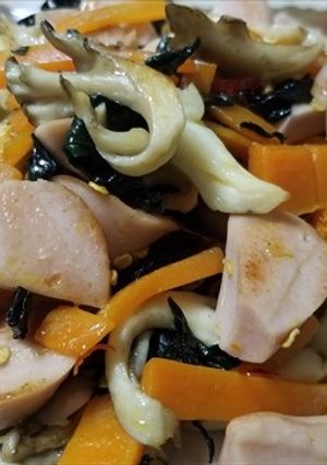 天然マイタケ、人参、魚ニソの炒め物＾＾-レシピのメイン写真