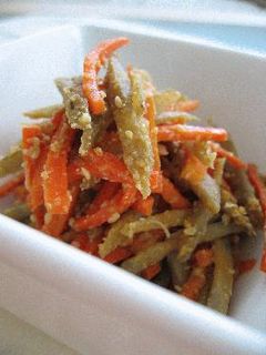 にんじんとごぼうのごま味噌きんぴら☆-レシピのメイン写真