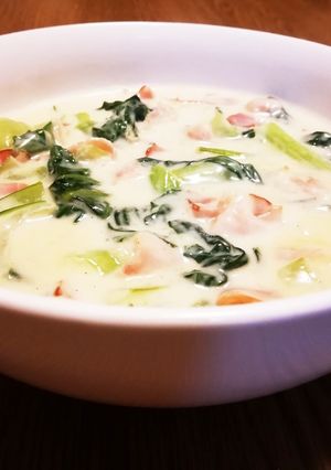 チンゲン菜のクリーム煮-レシピのメイン写真