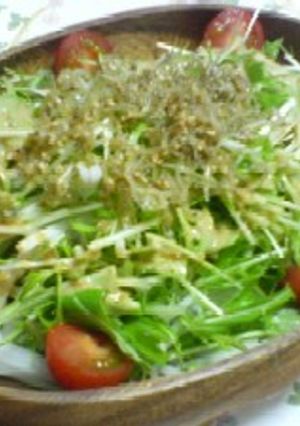 かりかりしらすと水菜のサラダ-レシピのメイン写真