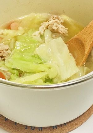ざく切りキャベツのコンソメスープ-レシピのメイン写真