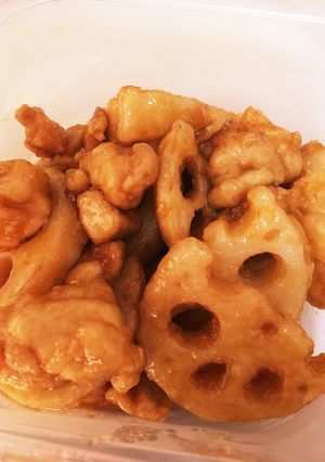 レンコンと鶏肉の甘酢炒め-レシピのメイン写真