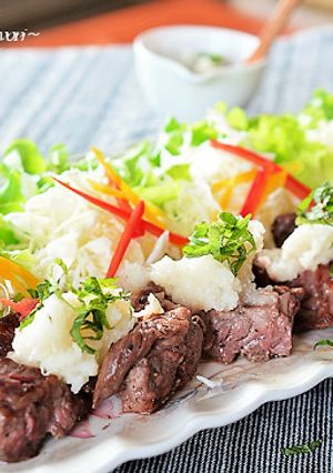 わさび入り大根おろしで牛中落ちソテー♪-レシピのメイン写真