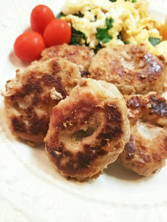 合挽き肉!蓮根ハンバーグ-レシピのメイン写真