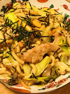 野菜たくさんの鶏肉のあまから焼きうどん-レシピのメイン写真