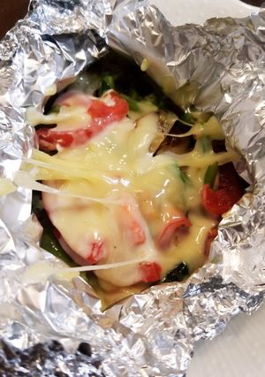 野菜だけのチーズホイル焼き-レシピのメイン写真