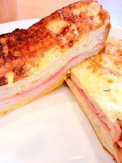 フレンチトースト風ハムチーズパン☆-レシピのメイン写真