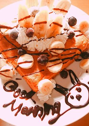 漢のもちふわパンケーキ(380kcal)-レシピのメイン写真