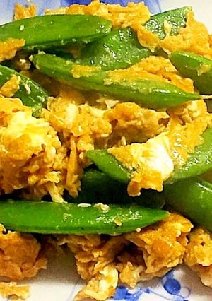 スナップえんどうの玉子炒め-レシピのメイン写真