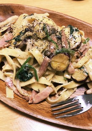 豆乳クリームパスタ~カルボナーラ風~-レシピのメイン写真