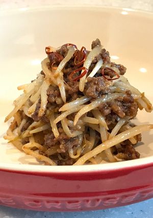 【減塩】腎臓内科医考案の肉味噌もやし炒め-レシピのメイン写真