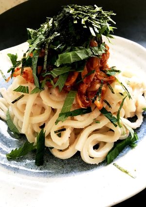 たらことキムチうどん(渋谷まいどの再現)-レシピのメイン写真