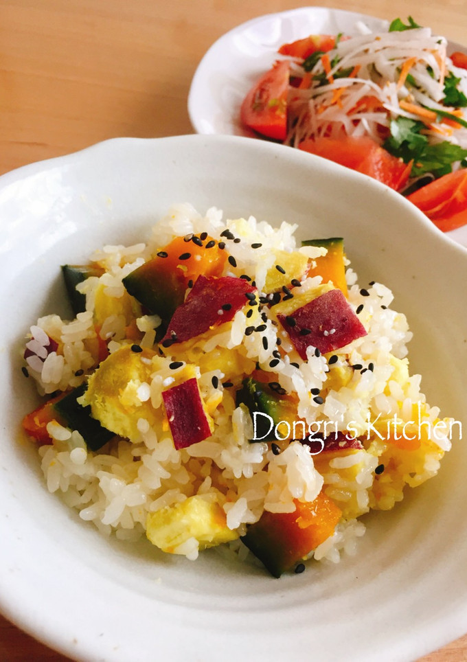 さつまいもと南瓜の炊き込みご飯★秋の味覚-レシピのメイン写真