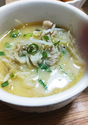 豚こま肉ともやしのスープ-レシピのメイン写真