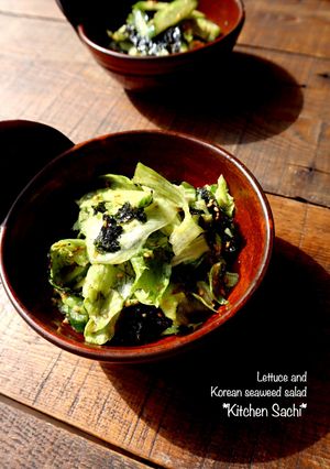 レタスと韓国海苔のサラダ-レシピのメイン写真